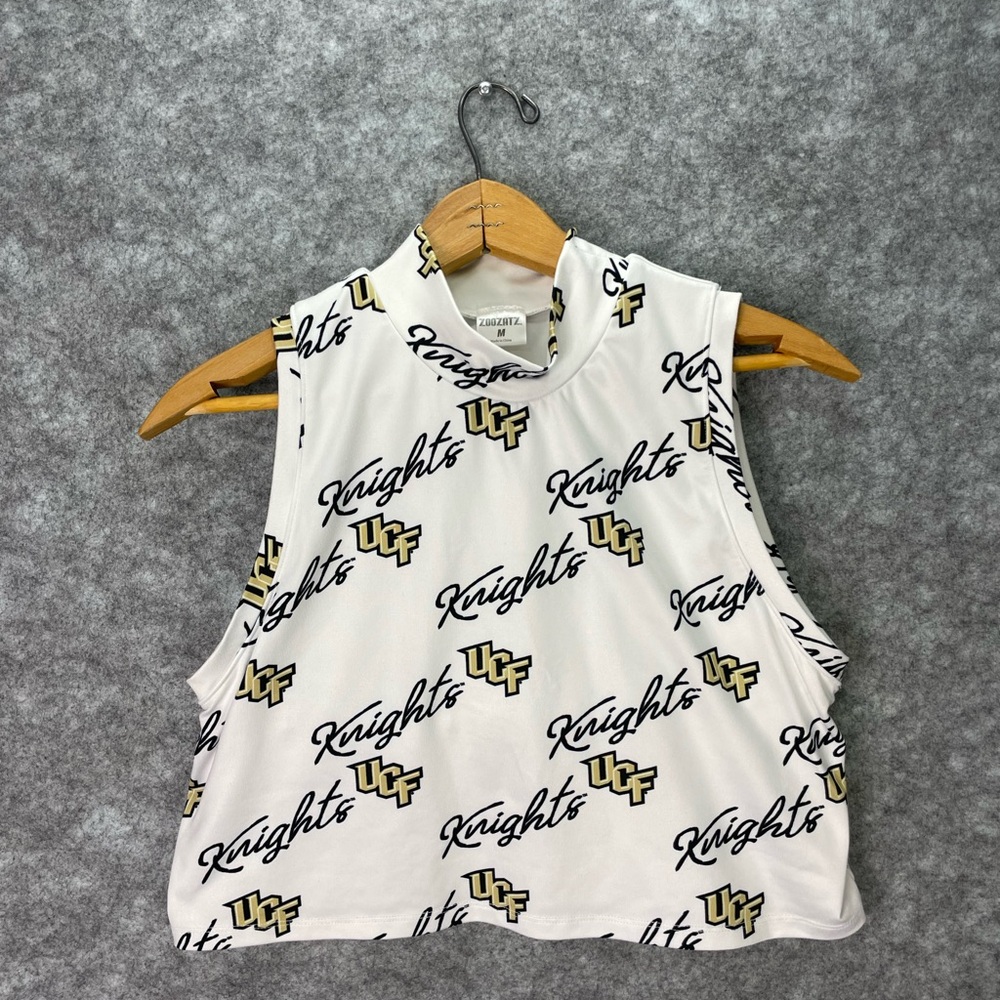 UCF Knights Shirt Womens Medium NCAA Football Zoozatz Crop Tank Top Sleeveless